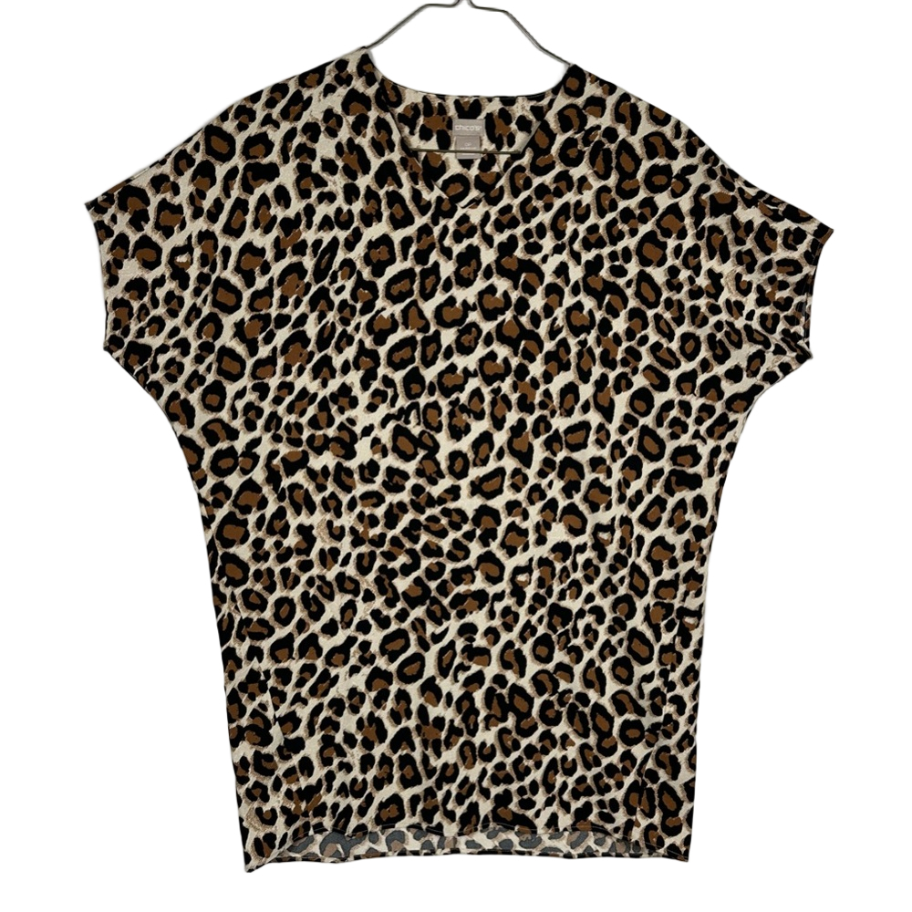 Chico's Petite Leopard Print Tunic Dress Chic Style Size 0